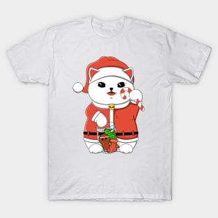 Santa Lucky Cat T-Shirt